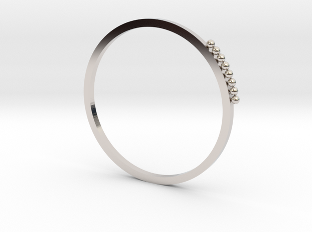 Minimalist Stackable Ring in Rhodium Plated Brass