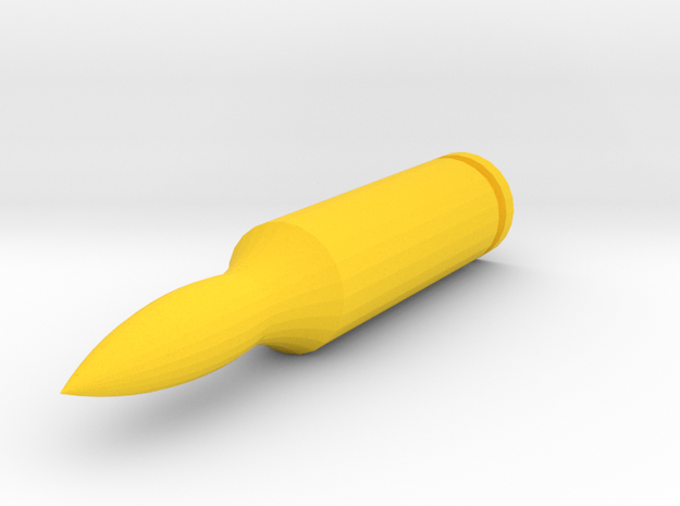 Mock Bullet in Yellow Processed Versatile Plastic