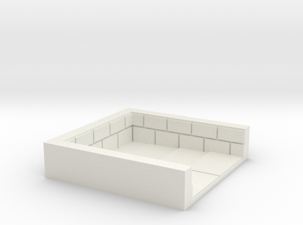 2x2_brick_stairdown in White Natural Versatile Plastic