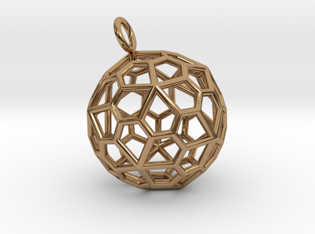 Pendant_Pentagonal-Hexecontahedron in Polished Brass