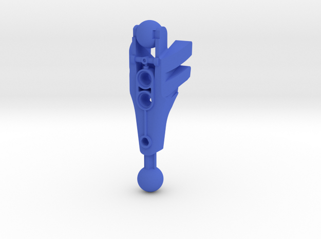 Custom Bionicle Lower Leg in Blue Processed Versatile Plastic