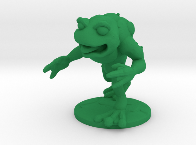 Unemployed Mutant Frog in Green Processed Versatile Plastic: Small