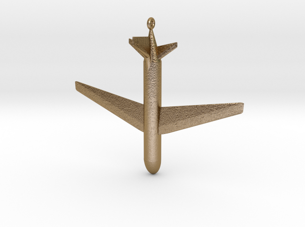 Boing 787 Pendant in Polished Gold Steel