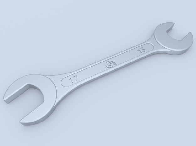 Wrench 13-17mm in Polished Bronzed Silver Steel