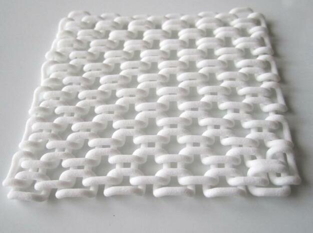 Square Fabric v1 in White Natural Versatile Plastic
