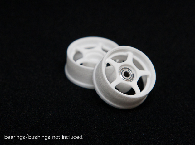 Mini Z RWD Wheel Front offset +1 in White Natural Versatile Plastic