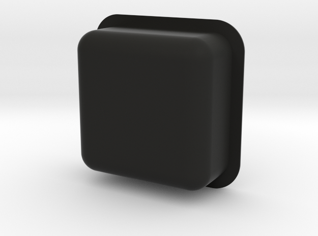 SQRD Button in Black Natural Versatile Plastic