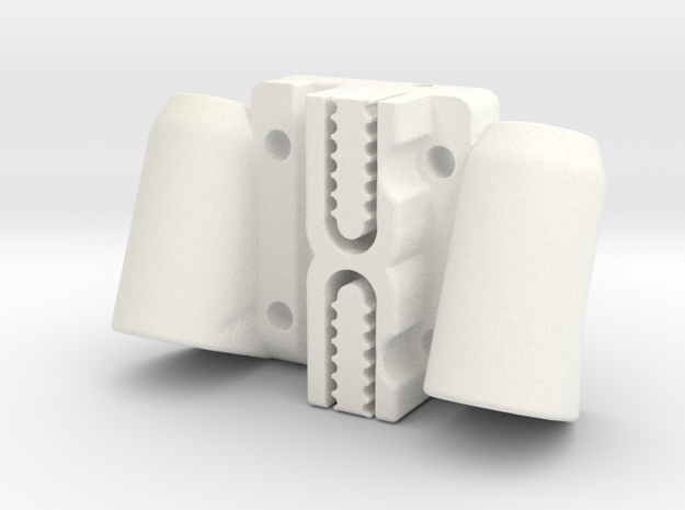 Kossel Mini Magnetic Ball Joint Linear Carriage in White Processed Versatile Plastic