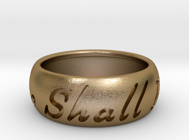 This Too Shall Pass ring size 11 1/2 in Polished Gold Steel