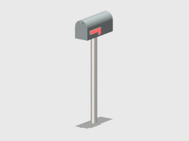 Residential Mailbox - Round Post (HO)
