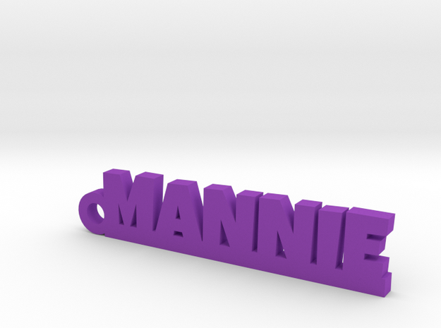 MANNIE_keychain_Lucky in Purple Processed Versatile Plastic