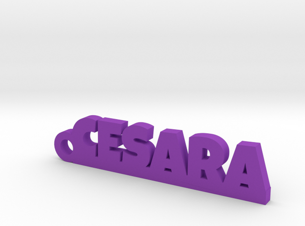 CESARA_keychain_Lucky in Purple Processed Versatile Plastic