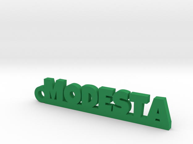MODESTA_keychain_Lucky in Green Processed Versatile Plastic