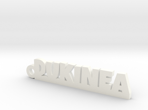 DUKINEA_keychain_Lucky in White Processed Versatile Plastic