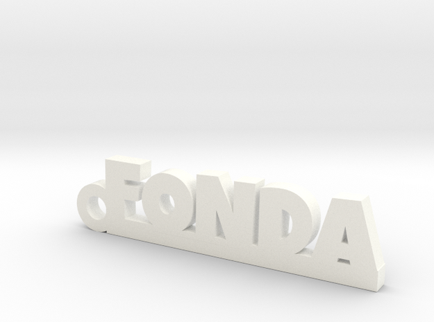 FONDA_keychain_Lucky in White Processed Versatile Plastic
