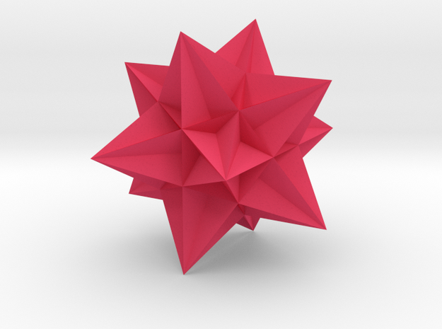 Great Icosahedron in Pink Processed Versatile Plastic