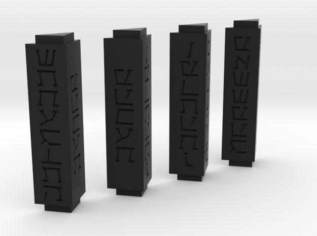 Sith Holo Columns carved in Black Natural Versatile Plastic