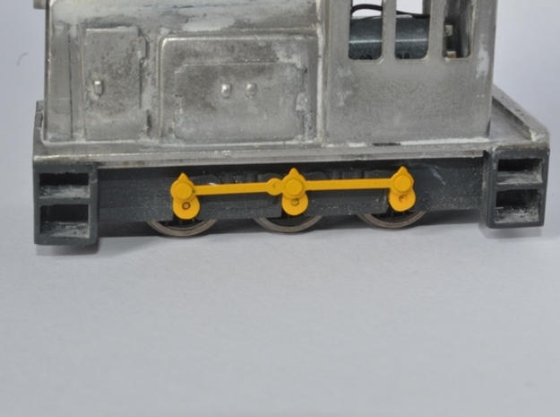 GE sideframes and buffers for Five79 kits in Tan Fine Detail Plastic