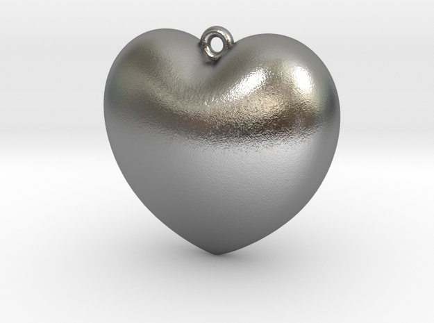 Heart-Pendant in Natural Silver
