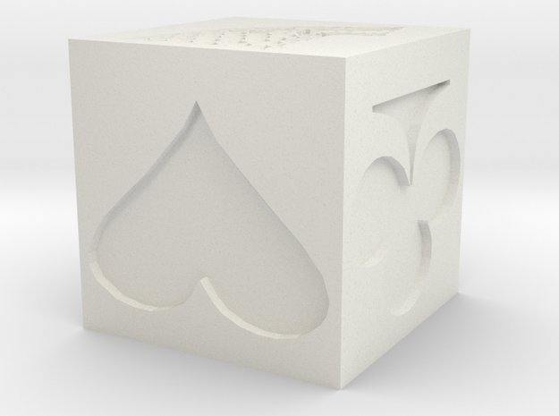 Trump Cube in White Natural Versatile Plastic