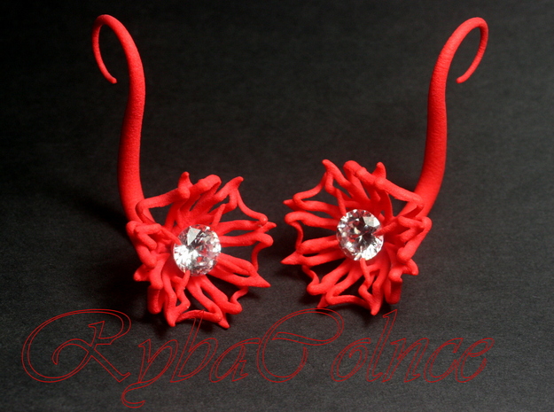 Plugs / gauges/  The Lily  10 g (2.5 mm) in Red Processed Versatile Plastic