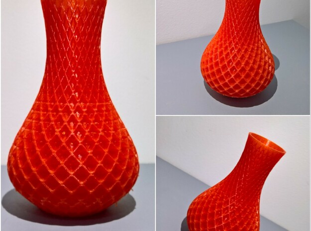 spiral-vase in Red Processed Versatile Plastic