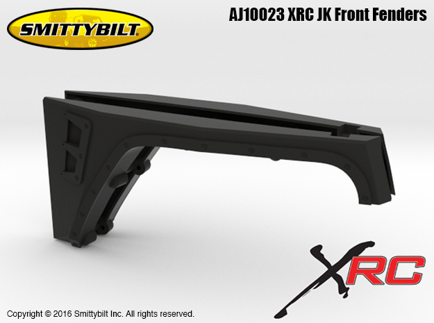 AJ10023 Smittybilt XRC JK Front Fenders in Black Natural Versatile Plastic