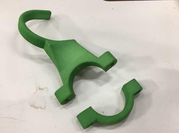 Hose Hook (top) for Festool dust collector boom in Green Processed Versatile Plastic