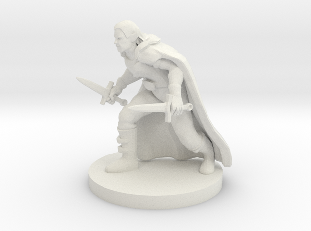 Half Elf Rogue in White Natural Versatile Plastic