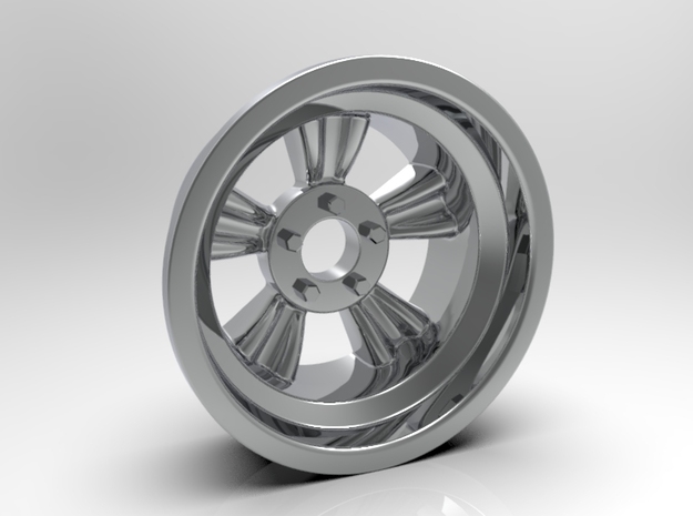 1:8 Rear "Bear Paw" American Wheel in White Processed Versatile Plastic