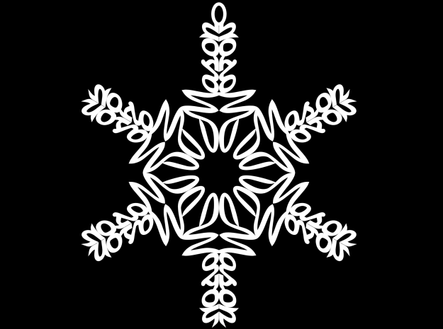 Mason snowflake ornament in White Natural Versatile Plastic