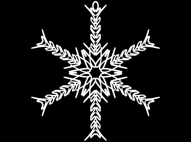 Hannah snowflake ornament in White Natural Versatile Plastic