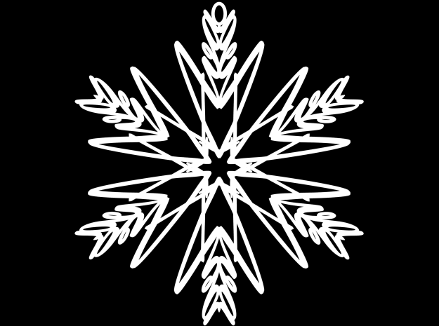 Ava snowflake ornament in White Natural Versatile Plastic