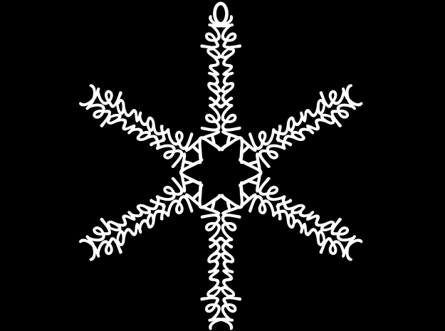 Alexander snowflake ornament in White Natural Versatile Plastic