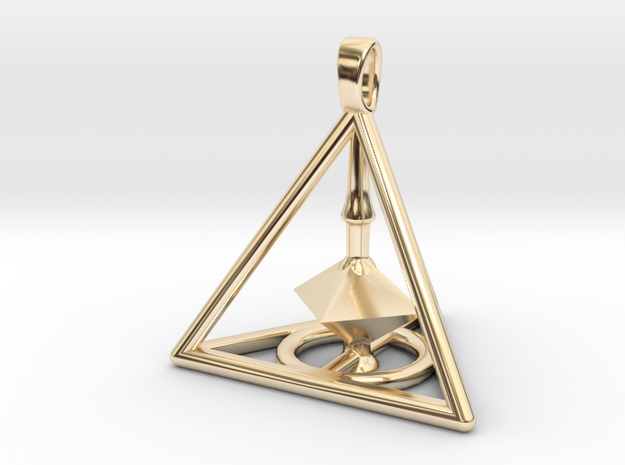Harry Potter Deathly Hallows 3D Edition in 14k Gold Plated Brass