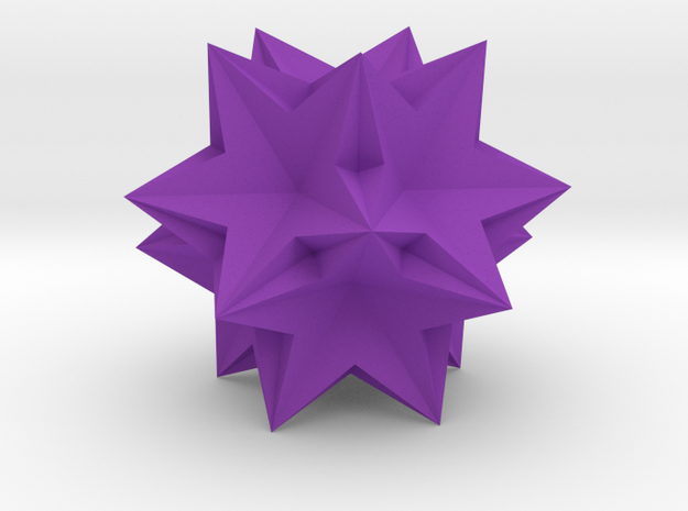 Ten tetrahedra in Purple Processed Versatile Plastic