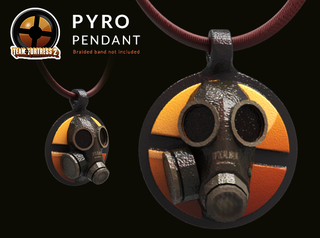 Team Fortress 2 - Pyro Collectible Pendant | Keych in Glossy Full Color Sandstone