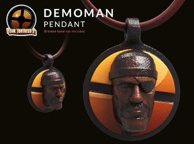 Team Fortress 2 - Demoman Pendant | Keychain in Glossy Full Color Sandstone