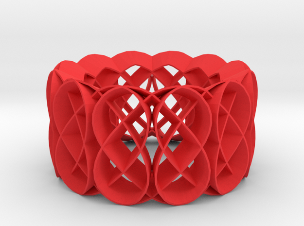 bracelet04H in Red Processed Versatile Plastic