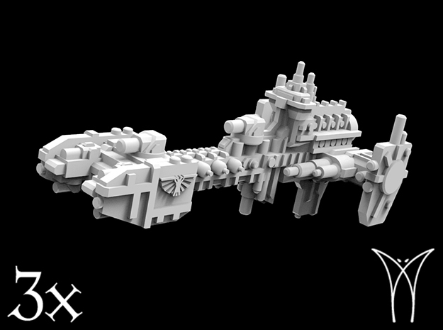 3 Tempest class Frigates in Smooth Fine Detail Plastic