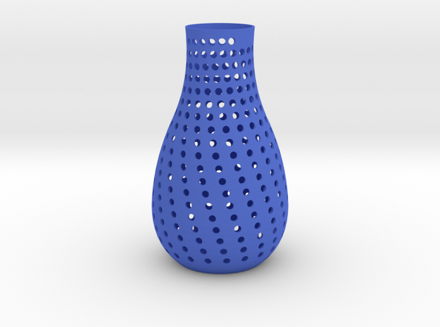 vase  in Blue Processed Versatile Plastic
