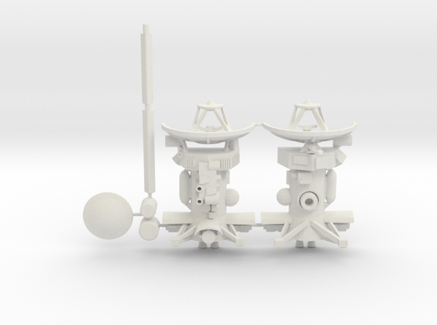 Cassini Spacecraft with removable Huygens Probe in White Natural Versatile Plastic