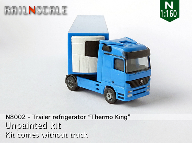 Trailer refrigerator "Thermo King" (N 1:160) in Smooth Fine Detail Plastic