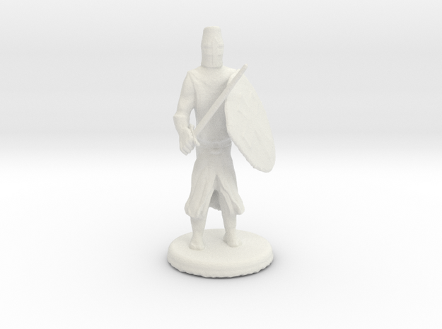 Templar Knight in White Natural Versatile Plastic