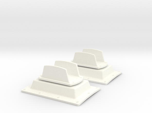 1.5 ANTENNE PLATE DOUBLE SUPER PUMA X2 in White Processed Versatile Plastic