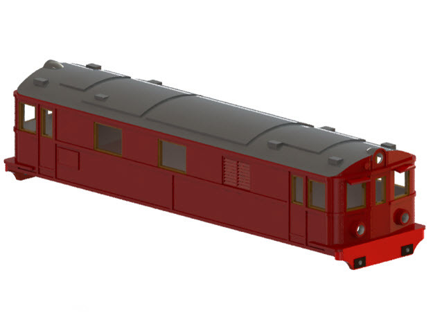 Swedish SJ electric locomotive type Pb - N-scale in Tan Fine Detail Plastic