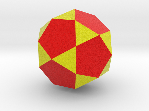 Icosidodecahedron in Full Color Sandstone