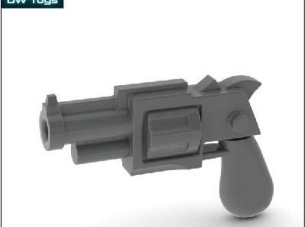 10 Miniature Revolvers in Tan Fine Detail Plastic