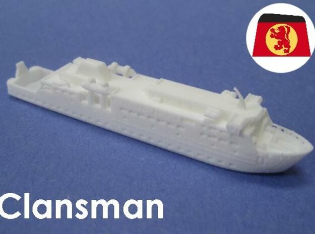 MV Clansman (1:1200) in White Natural Versatile Plastic