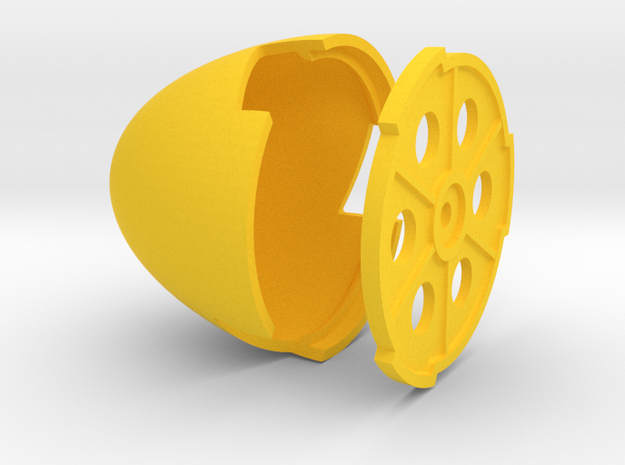 BF-109 spinner late 65mm diameter in Yellow Processed Versatile Plastic